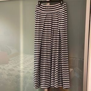 Gorgeous Black & White Striped Maxi Skirt